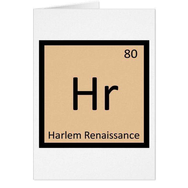 Hr - Harlem Renaissance Art Periodic Table Symbol (Vorne)
