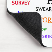 HR Human Resources Swear Words Funny and Annoying Mousepad (Ecke)