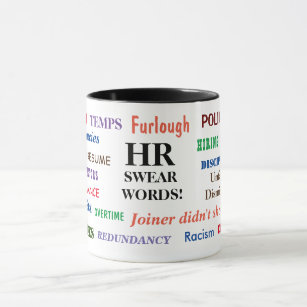 HR Human Swear Words Annoy Funny Gift Tasse