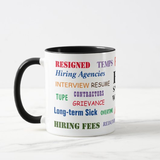 HR Human Swear Words Annoy Funny Gift Tasse (Links)