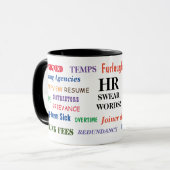 HR Human Swear Words Annoy Funny Gift Tasse (Vorderseite Links)