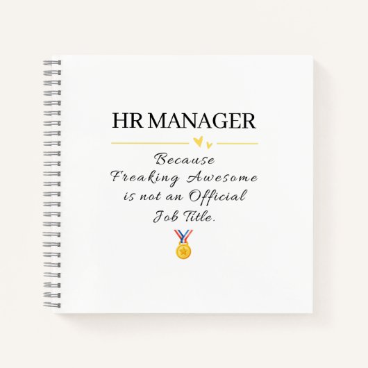HR-Manager Chef Danke Notizblock (Vorderseite)