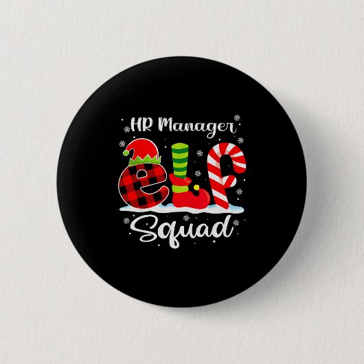 HR-Manager-Elf-Squad-Weihnachts-Rekruterierungsver Button (Vorderseite)