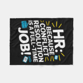 HR-Manager Personalwesen Mitarbeiter Arbeitsplatz- Fleecedecke (Vorderseite (Horizontal))