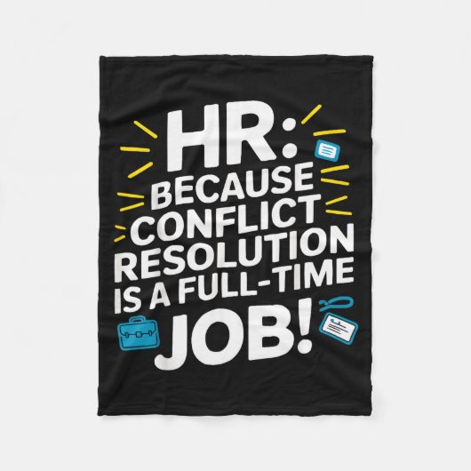 HR-Manager Personalwesen Mitarbeiter Arbeitsplatz- Fleecedecke (Vorderseite)