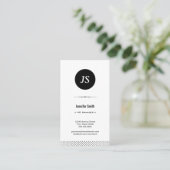 HR-Manager - Schwarz-weiß reinigen Visitenkarte (Stehend Vorderseite)