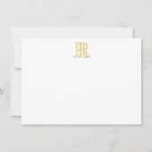 HR Monogramm- oder RH-Monogramm-Notecards Mitteilungskarte (Vorderseite)