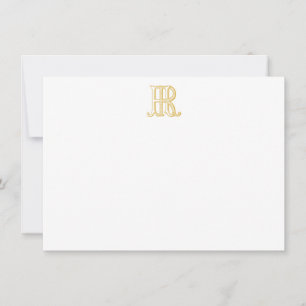 HR Monogramm- oder RH-Monogramm-Notecards Mitteilungskarte