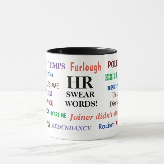 HR Personal Swear Words Funny Pet Peeves Tasse (Zentrum)