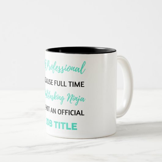 HR Professional Beursache Full Time Multitasking 2 Zweifarbige Tasse (VorderseiteRechts)