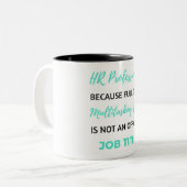HR Professional Beursache Full Time Multitasking 2 Zweifarbige Tasse (Vorderseite Links)