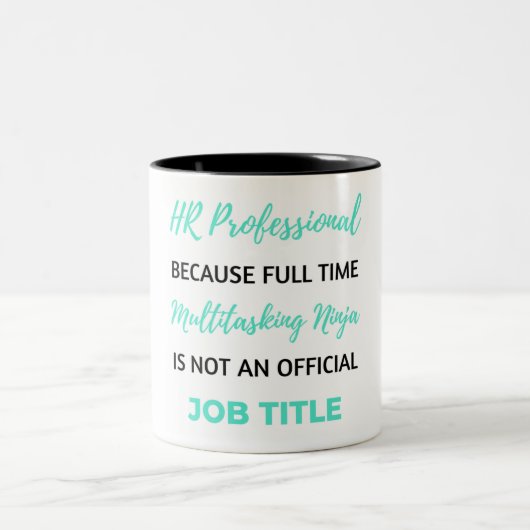 HR Professional Beursache Full Time Multitasking 2 Zweifarbige Tasse (Mittel)