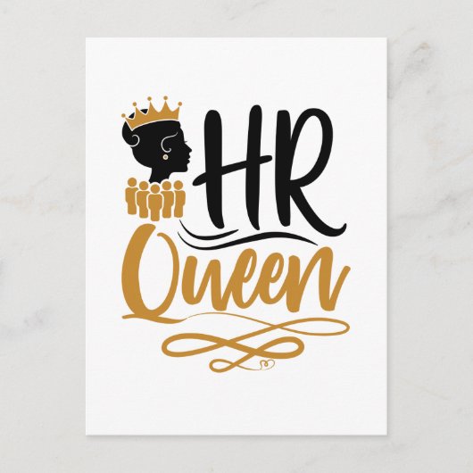 HR Queen Human Resources Women Postkarte (Vorderseite)