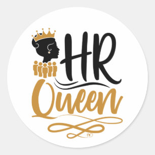 HR Queen Human Resources Women Runder Aufkleber