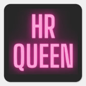 HR Queen 👸 🏻 👑 Quadratischer Aufkleber (Vorderseite)