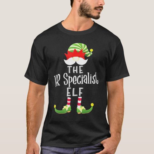 Hr Spezialist Elf Group Christmas Pajama Party T-Shirt (Vorderseite)