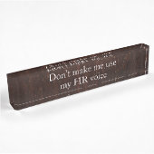 HR Voice Human Resources Funny Office-Geschenk Namensplakette
