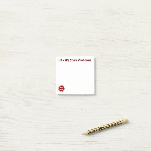 HR - Wir lösen Probleme. CUSTOM Post-it Klebezettel (Auf Schreibtisch)