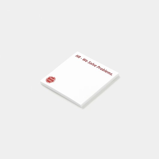 HR - Wir lösen Probleme. CUSTOM Post-it Klebezettel (angewinkelt)