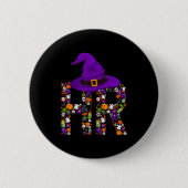 Hr Witch Human Resources Pumpkin Halloween Costume Button (Vorderseite)
