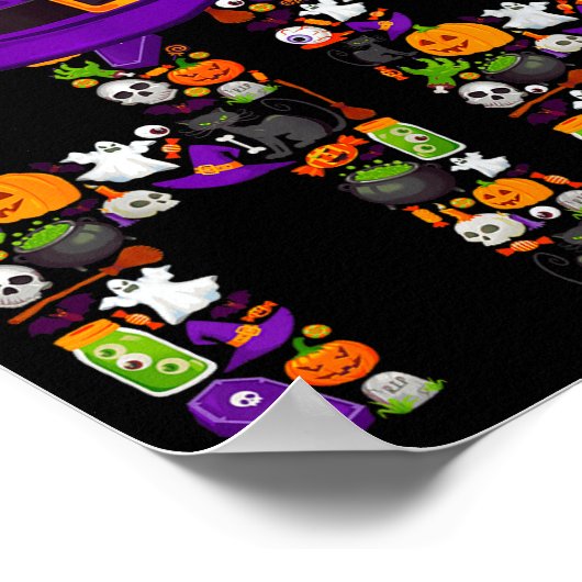 Hr Witch Human Resources Pumpkin Halloween Costume Poster (Ecke)