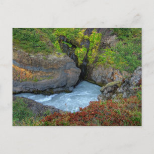 Hraunfossar I Postkarte