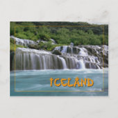Hraunfossar Island Postkarte (Vorderseite)