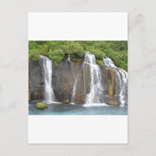 Hraunfossar Postkarte (Vorderseite)