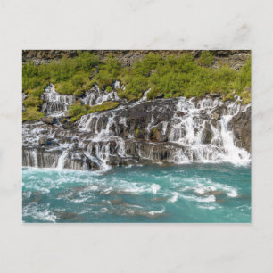 Hraunfossar Wasserfälle - Westisland Postkarte