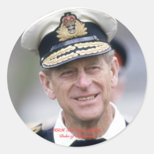 HRH Der Prinz Philip, Herzog von Edinburgh Runder Aufkleber