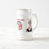 HRH die Prinzessin von Wales-Weihnachten Bierglas (VorderseiteRechts)