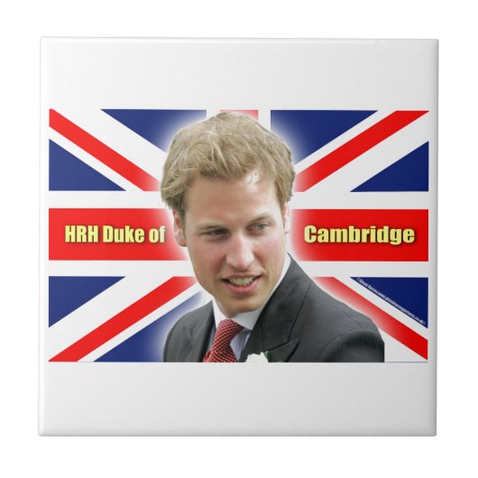 HRH Herzog von Cambridge - Atemberaubend! Fliese (Vorderseite)