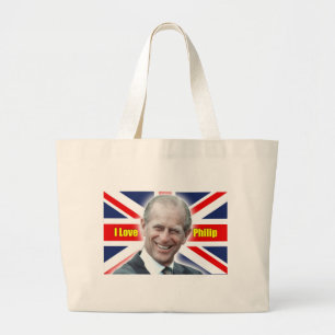 HRH Herzog von Einburgh - I Liebe Philip Jumbo Stoffbeutel