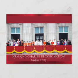 HRH King Charles III Coronation Balkons Postkarte