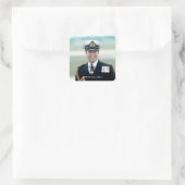 HRH Prince Andrew Quadratischer Aufkleber (Tasche)