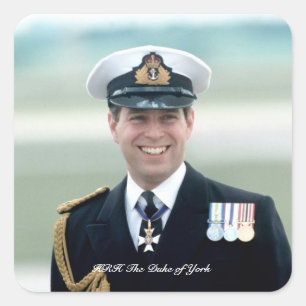 HRH Prince Andrew Quadratischer Aufkleber