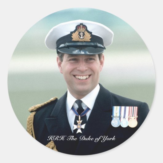 HRH Prince Andrew Runder Aufkleber (Vorderseite)