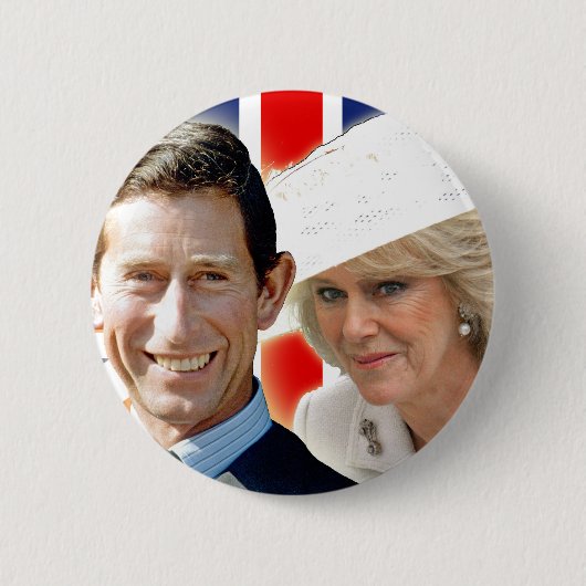 HRH Prince Charles & HRH Duchess of Cornwall Button (Vorderseite)