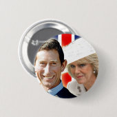 HRH Prince Charles & HRH Duchess of Cornwall Button (Vorne & Hinten)