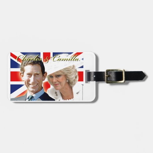 HRH Prince Charles & HRH Duchess of Cornwall Gepäckanhänger (Vorderseite horizontal)