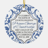 HRH Prince George Blue/White Scroll Keramikornament (Vorne)