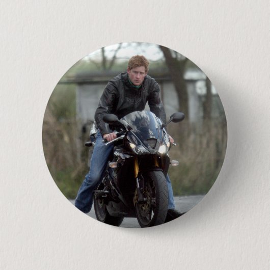 HRH Prince Harry Motorrad Button (Vorderseite)
