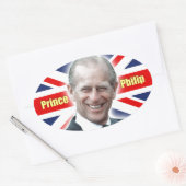 HRH Prince Philip - Super! Ovaler Aufkleber (Umschlag)