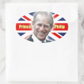 HRH Prince Philip - Super! Ovaler Aufkleber (Tasche)