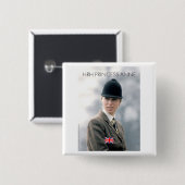 HRH Princess Anne 1973 Button (Vorne & Hinten)