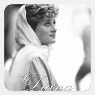 HRH Princess Diana Egypt - Pro Foto Quadratischer Aufkleber
