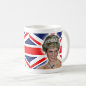 HRH Princess Diana Union Jack Kaffeetasse (VorderseiteRechts)