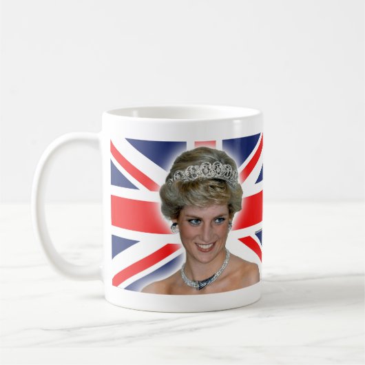 HRH Princess Diana Union Jack Kaffeetasse (Links)