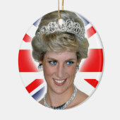 HRH Princess Diana Union Jack Keramikornament (Links)