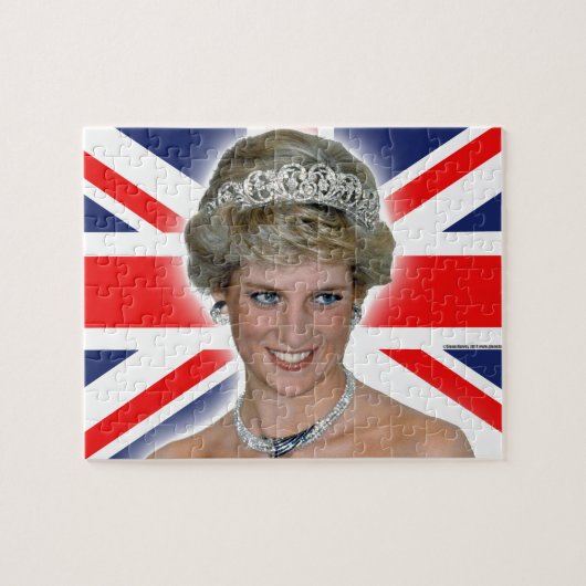 HRH Princess Diana Union Jack Puzzle (Horizontal)